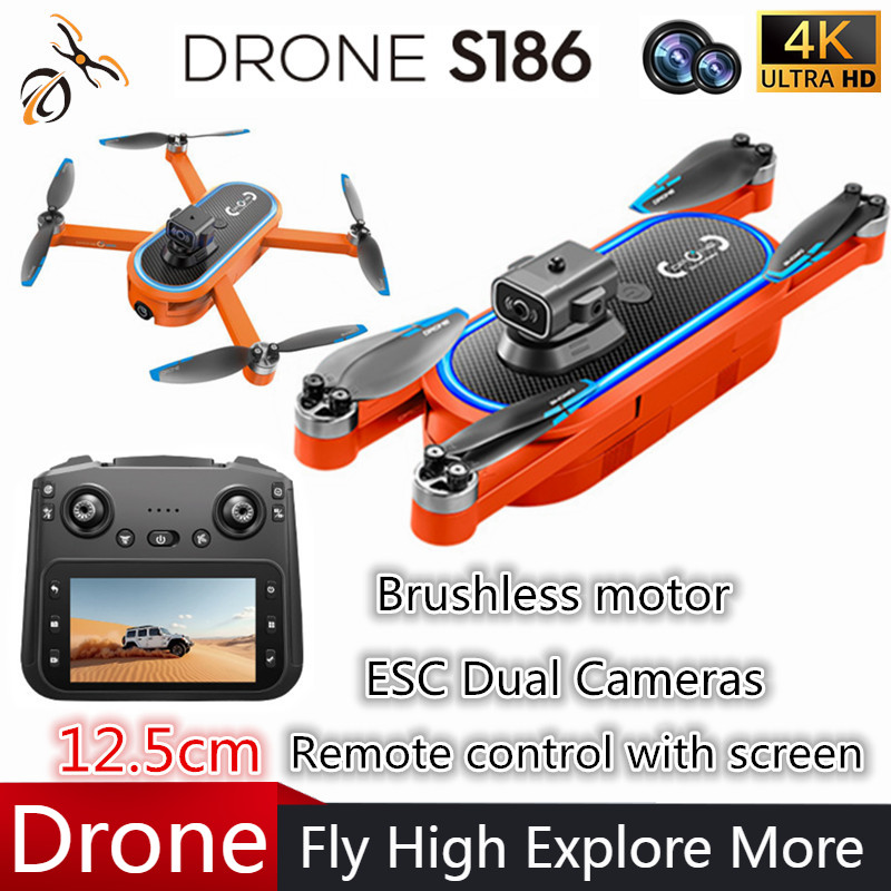 Drone Camera 4K - Дрон S186 2025 года, профессиональный 4K