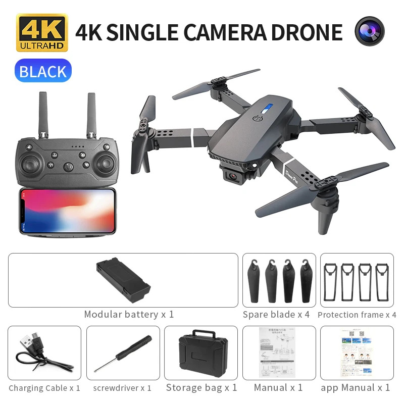 E88 ProИнтеллектуальный складн – обзор и цена Drone Camera Wide Angle